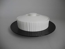 Rosenthal Variation Ragoutterrine mit Deckel und Unterschale Porcelaine Noire