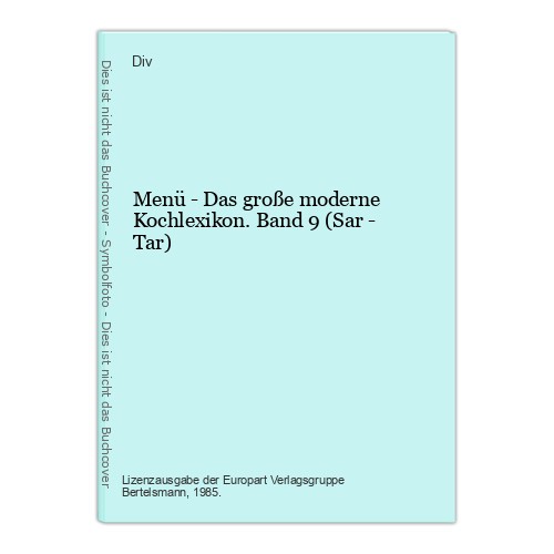 Menü das große moderne - das,