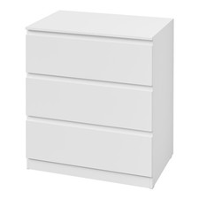 Kommode mit 3 Schubladen Komodenschrank für Schlafzimmer  60 x 70 x 40cm Weiß