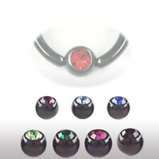 2er Set 4mm Schwarze Piercing