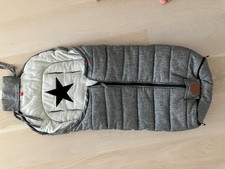 Kaiser Fußsack Shinny mit Star Applikation Grau Fleece/Ployester  für Kinderwage