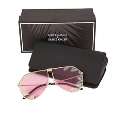 DOLCE & GABBANA Aviator Pilot DJ KHALED Sonnenbrille DG 2248 Gold Pink 13530