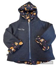 Wollwalkjacke  Zipfeljacke Wendejacke Kapuze Kinder Baby Füchse
