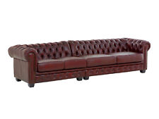 Sofa Chesterfield 5-Sitzer Echtleder rot Couch Bigsofa Ledersofa Neu