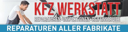 Werbebanner plane kfz - werbebanner,, "kfz
