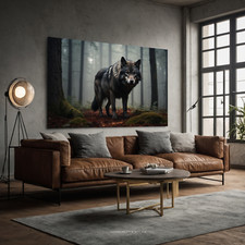 Mystischer Wolf im Wald -