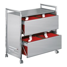 Hängeregistraturwagen, Bürowagen für Hängemappen Rollcontainer Ablage Aktenwagen