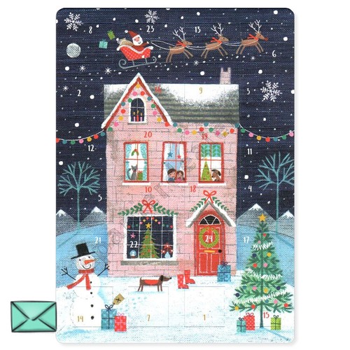 Adventskalender haus winter - adventskalender,
