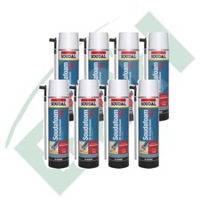 SOUDAL Soudafoam 2K Montageschaum Zargenschaum Schaum 8 x 400 ml 