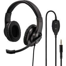 Hama PC Office Headset 3,5mm Klinke Stereo Kophörer mit Boom Mikrofon Mikro