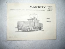 Märklin 3001 3002 Anleitung von 1961 TOP  Zustand -Schnäppchen-