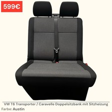 VW T5 T6 T6.1 Sitzbank Sitz Doppelsitzbank 2er Doppelbank mit Sitzheizung Austin