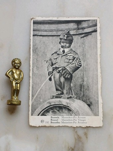 Vintage manneken pis - manneken-pis, bruxelles
