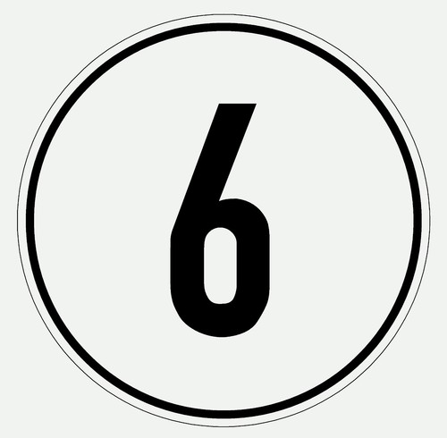Aufkleber oder - 6, km/h