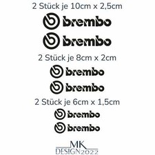Aufkleber passend für Brembo Bremssattel Set1 Auto Motorrad Sticker 6x 6 8 10 cm