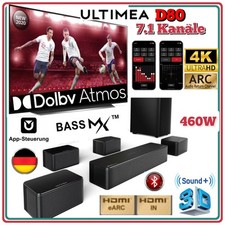 Ultimea Poseidon D80 Soundbar-Subwoofer-7.1 Kanal-Lautsprecher-Kit, Dolby Atmos