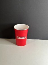 Smirnoff Vodka Wodka Becher Rot Mehrweg Dickwandig