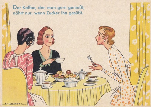 Zucker werbung kaffeetafel - zucker,