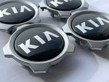 4x Original Kia Rad Naben Kappen Felgen Deckel Abdeckung Radzier GT Stern Silber