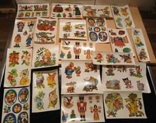 DDR Abziehbilder Planet Saalfeld Weihnachten Hase Wolf Blumen Bären Märchen