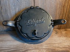 Waffeleisen alt antik Kinder klein Liliput Logo Gusseisen Herzform