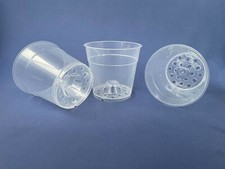 10 Orchideentöpfe, Pflanztopf transparent, 10,5cm, Orchideen Topf, Phalaenopsis