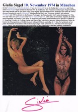 Autogramm - Giulia Siegel - Model