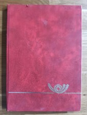 Briefmarkenalbum kleines rotes gebraucht 8 Blätter 16 Seiten Leeralbum weiß