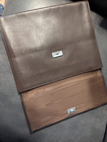 Elegante leder dokumentenmappe - leder,