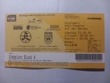 Ticket Fußball  WFV