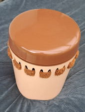 Emsa Hocker Vintage Wäschetonne Braun Beige Retro Vintage Badhocker