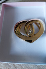 Pierre Lang Schalclip Brosche  Herz goldfarben m.Stein