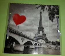 Windlicht aus Serviettentechnik   Eiffelturm