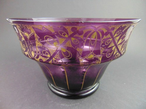 Art deco glas schale - deco, mit