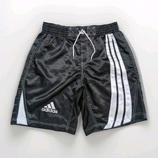 ADIDAS Boxing Glanz Shorts L Sport Vintage schwarz Muay Thai Kampf Retro Swim