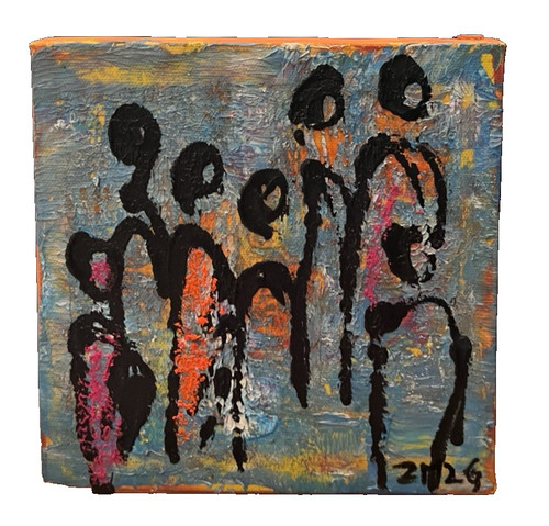 Leute acrylbild auf keilrahmen - acrylbild,