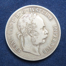 Österreich 1 Florin 1874 Franz Joseph I. Silber Ag ss