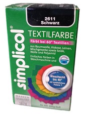 simplicol Textilfarbe Schwarz für Baumwolle, Leinen, Seide, Wolle