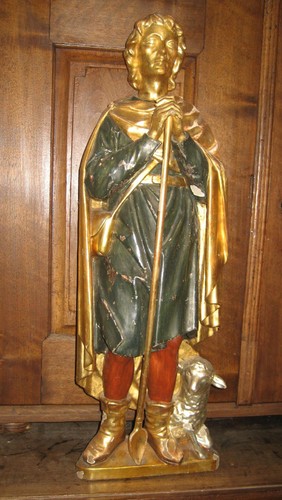 Holz figur heiliger wendelin - holz,