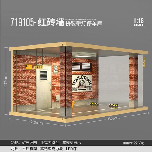 Diorama diecast garage - diorama,