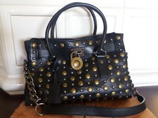 Schwarze Handtasche, Umhängetasche, Schultertasche, Echtleder, Michael Kors