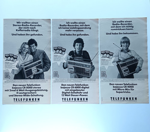 1978 telefunken agfa radio - telefunken,
