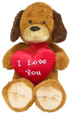 XXL PLÜSCHHUND mit Herz 100