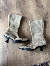 Vintage fellstiefel mit kitten - fellstiefel,