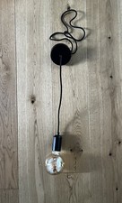 Pendelleuchte Endon Schwarz Matt inkl. großer 8cm Retro LED Glühbirne