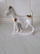 Porzellanfigur Terrier Perlmuttglanz Foreign