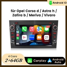 Android14 Autoradio GPS NAV Carplay BT 2+64G Für Opel Corsa C D Astra H Zafira B