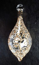 *2 Stück* mit Gold Dekor Applikationen 1 Kugel und 1 Zirbel Weihnacht selten TOP