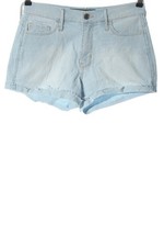 HOLLISTER Hot Pants Damen Kurze Hose Gr. DE 36 blau-weiß Casual-Look