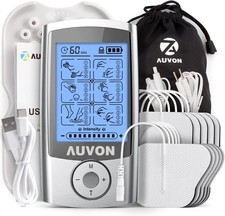 Auvon Tens Gerät Reizstromgerät 25 Trainingsprogramme Schmerzlinderung 10 Pads 